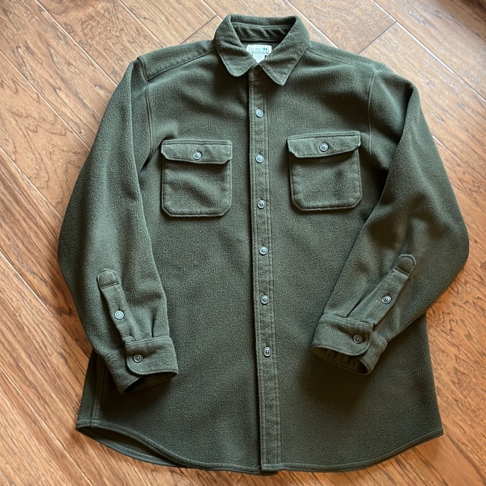 L.L Bean Mens fleece button down shirt size large